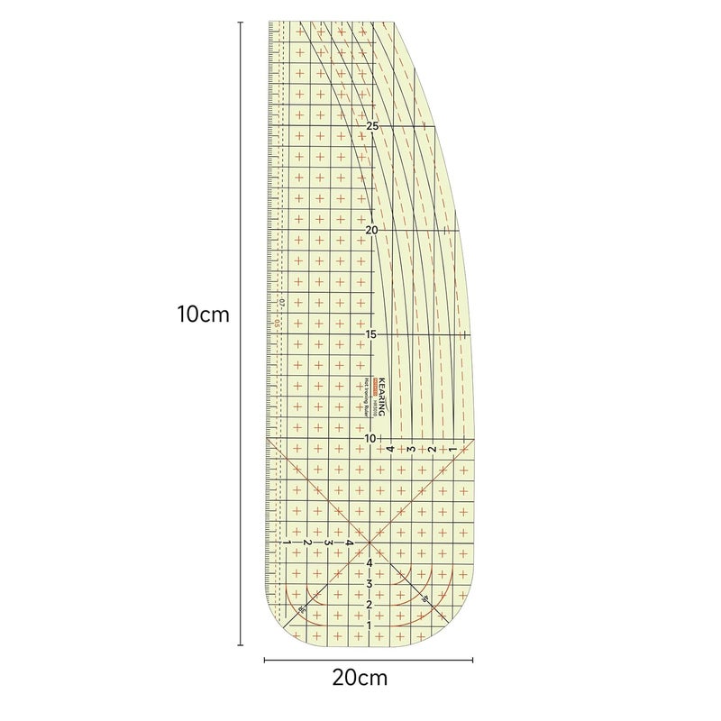 KEARING Metric Hot Hem Ruler for Sewing, Patented Heat Resistant Non-Slip Hot Ironing Ruler for Measure, Mark, Fold, Press with Dry or Steam Iron, 30 x 10CM - Image 2